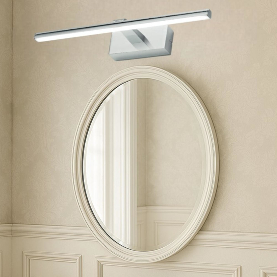Isyluce applique da bagno luce sopra specchio cromato 8w 3000k