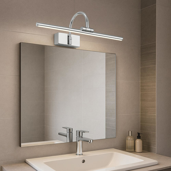 Applique per specchio da bagno 8w cromo isyluce