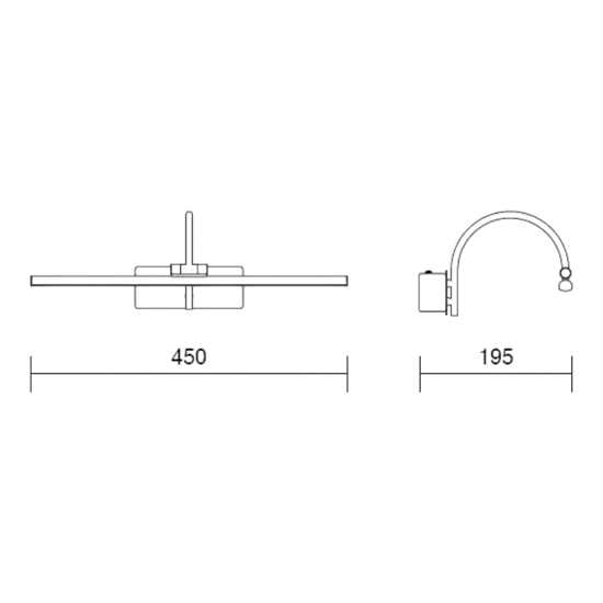 Applique per specchio da bagno 8w cromo isyluce
