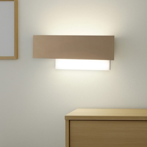 Gea luce doha 40cm applique design led moderna tortora