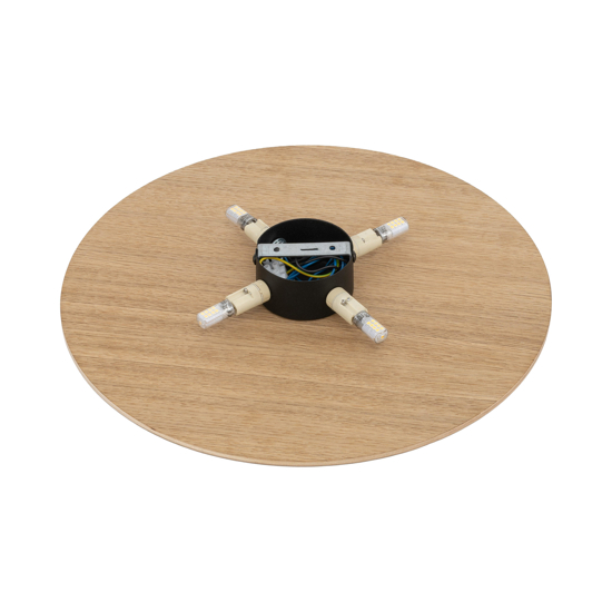 Applique di legno 40cm rotondo disco design moderna