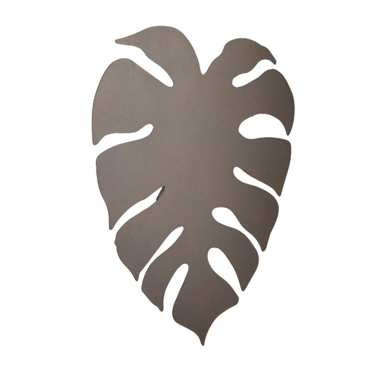 Applique foglia monstera marrone da parete