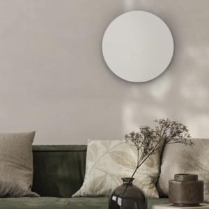 Applique cerchio disco beige 40cm da parete moderna
