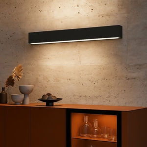 Applique led 28w 2700k nero box w2 linea light bi emissione