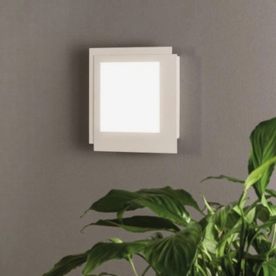 Ondaluce passpartou applique quadrata bianca led 3000k