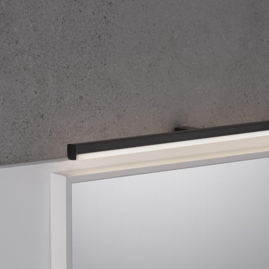 Applique nero per specchio da bagno 18w 3000k fissaggio clip