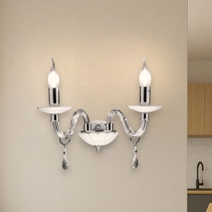 Ondaluce applique livia vetro cristallo due luci
