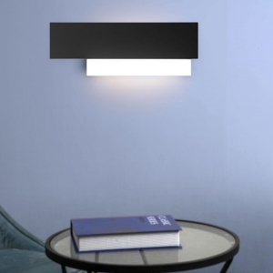 Gea luce doha applique led piccolo nero 15w 3000k 