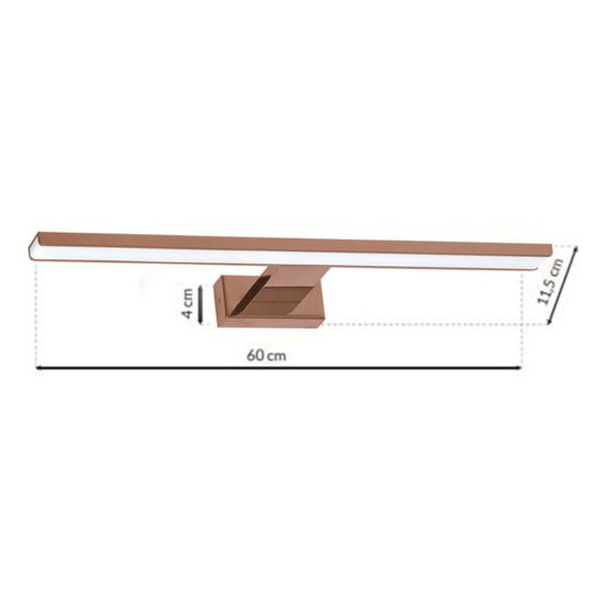 Applique da specchio bagno rame led 14w 4000k fp