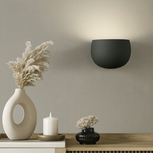 Applique mysia grigio sforzin in gesso design moderna