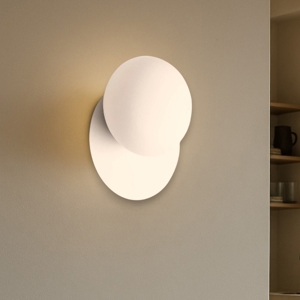 Ideal lux ninfea ap1 applique moderna bianca sfera vetro