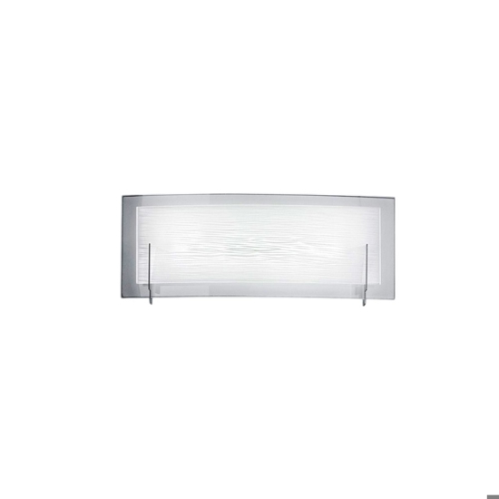 Applique led 12w 3000k moderno vetro curvo overlap perenz illuminazione