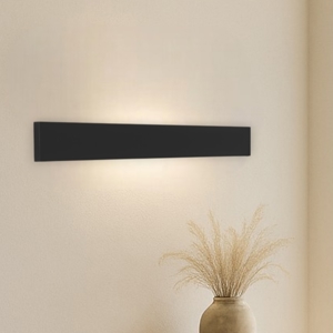 Applique nero isyluce led 24w 3000k per soggiorno