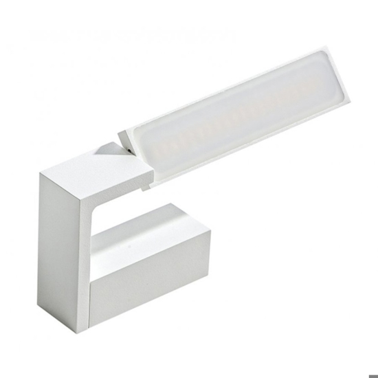 Applique bagni bianco per specchio orientabile 12w 3000k