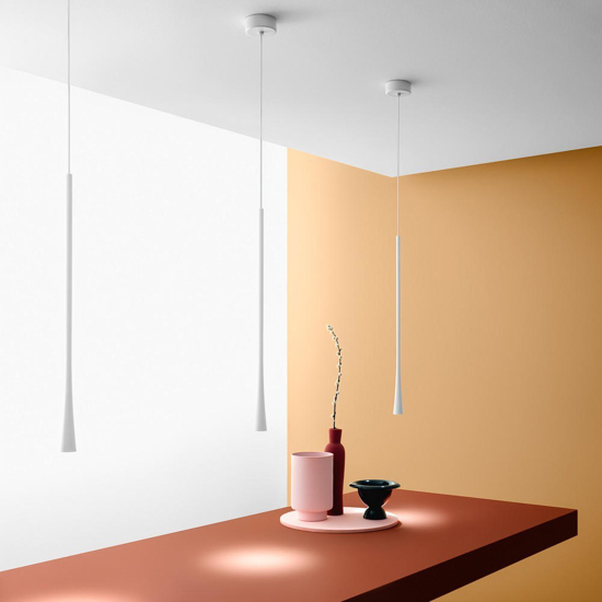 Gea luce dafne sp lampada a sospensione bianca led 7w 3000k
