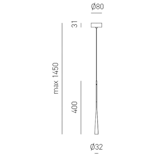 Gea luce dafne sp lampada a sospensione bianca led 7w 3000k
