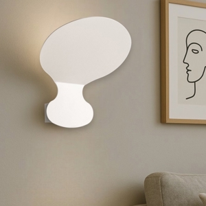 Applique led metallo bianco design moderna luce indiretta