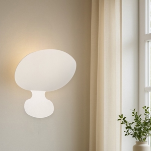 Applique moderna luminosa 3 lampade metallo bianco