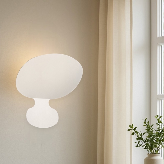 Applique moderna luminosa 3 lampade metallo bianco