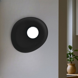 Applique da parete ceramica nera vivida reloaux