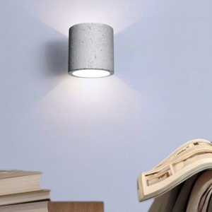 Applique da parete in cemento grigio design moderno