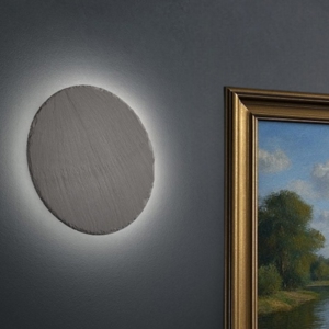 Applique cerchio di ardesia antracite led 9w 3000k dimmerabile