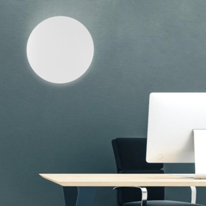 Applique cerchio bianco 40cm lampada disco da parete