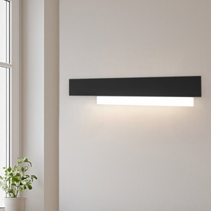 Applique led 25w 3000k doha gea luce nero moderno