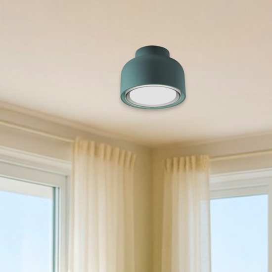 Applique lampada da parete moderna vivida bottone petrolio
