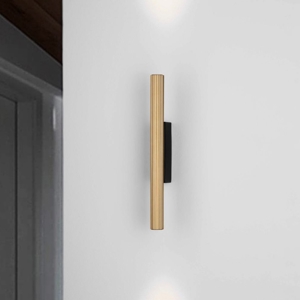 Applique nero oro da parete cilindro rigato led 11w 3000k