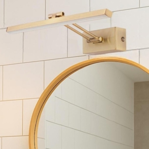 Applique per specchio bagno orientabile 12w 3000k oro