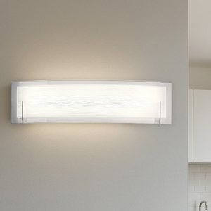 Overlap perenz illuminazione applique vetro bianco led 18w 3000k