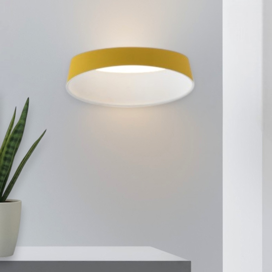 Stilnovo oxygen applique led giallo 3000k dimmerabile moderna