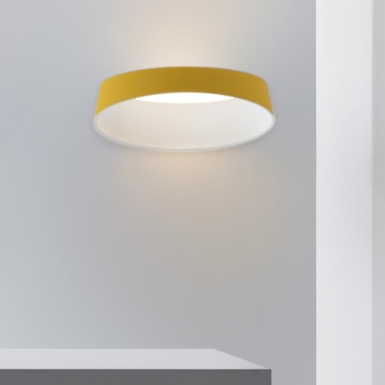 Stilnovo oxygen applique led giallo 3000k dimmerabile moderna