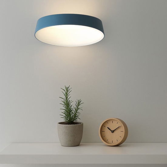Oxygen stilnovo applique led 17w 3000k metallo azzurro dimmerabile
