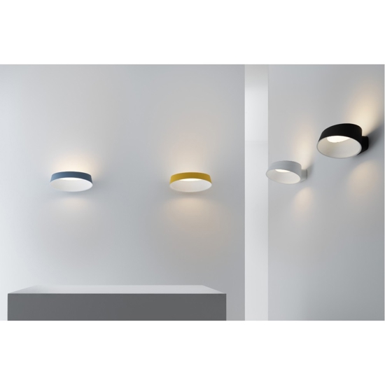 Oxygen stilnovo applique led 17w 3000k metallo azzurro dimmerabile