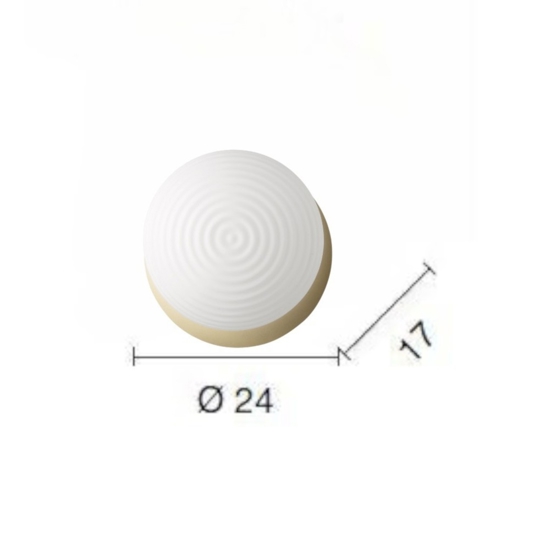 Ondaluce tondo applique da bagno sfera vetro bianco metallo oro