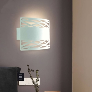 Lampada da parete moderna da parete design metallo bianco