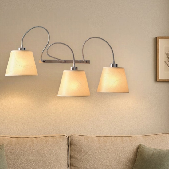 Lampada da parete applique paralumi in pergamena luci orientabili