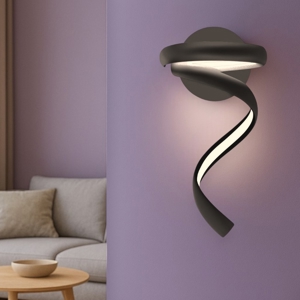 Flame vivida applique led 3000k 4000k nero moderna