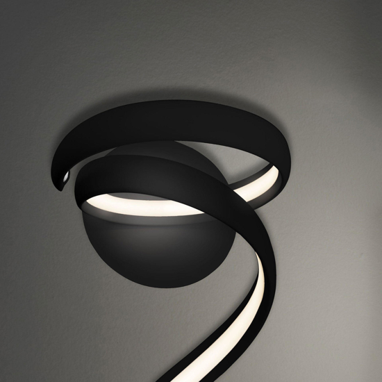 Flame vivida applique led 3000k 4000k nero moderna