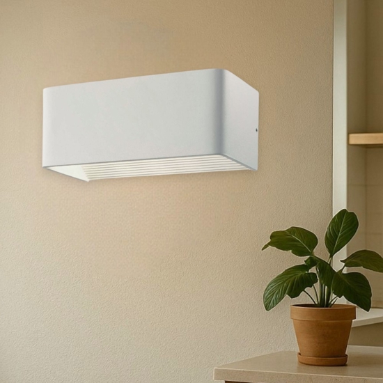 Ideal lux click ap d20 applique led 10w 3000k per interno bianca