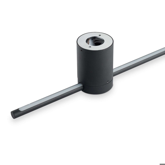 Applique essence ap2 20w 3000k nero ideal lux design moderna 124cm