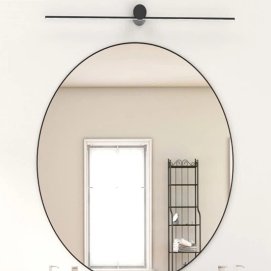 Applique nero 91cm per specchio da bagno led 10w 4000k