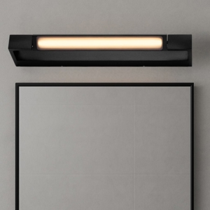 Applique orientabile nero led 12w 3000k per specchio da bagno