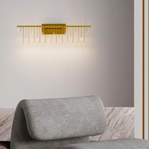 Applique design moderna oro ramato stelle cadenti