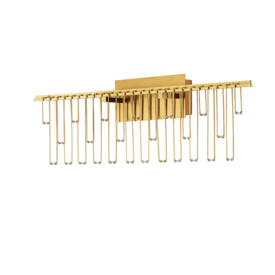 Applique design moderna oro ramato stelle cadenti