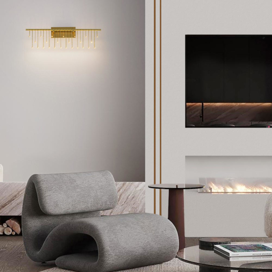 Applique design moderna oro ramato stelle cadenti