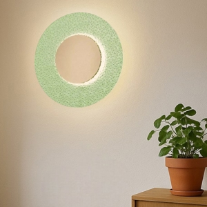 Ondaluce ap candy applique oro vetro verde design moderna