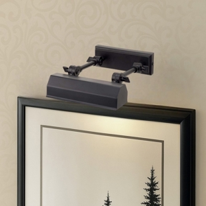 Piccola applique per quadro metallo nero opaco orientabile